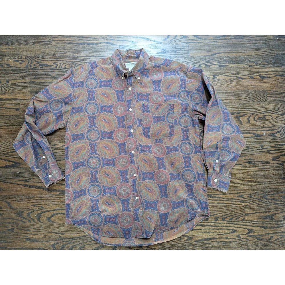 Banana Republic Safari & Travel Clothing Co. Mens Vintage Shirt Sz Large Paisley